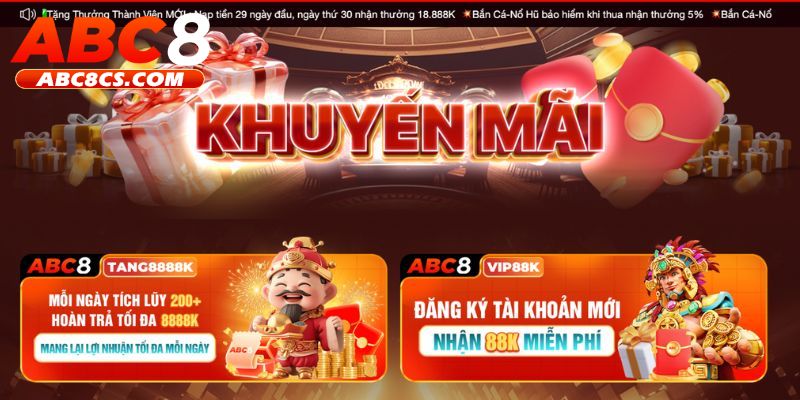 Khuyến mãi ABC8 đặc quyền cho hội viên